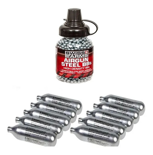 Kit Combo Balines Bbs 4,5 Mm Pistolas Co2 + 20 Garrafas