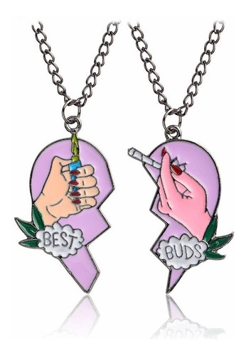 Collar De Corazón Para Mejores Amigas 