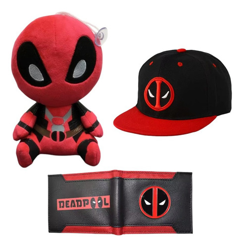 Kit Deadpool ( Peluche 18 Cm + Cartera + Gorra) Kit Deadpool