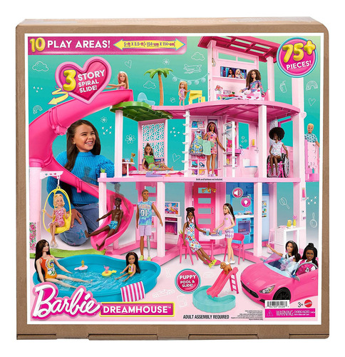 Casa Muñecas Barbie Dream House 2023 P/ Niñas 1.54mx1.14m(h)