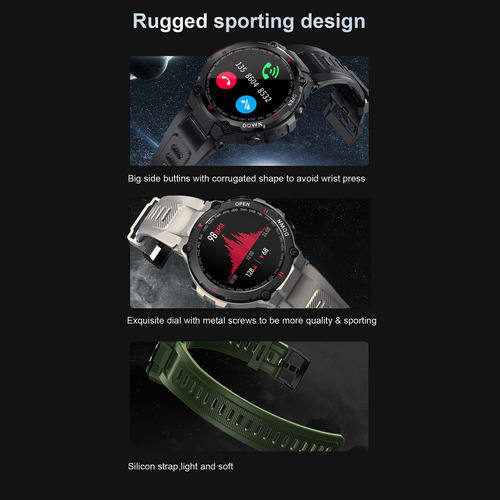 Smartwatch 1.28 Assistente Ios Lemfo Smart K22 Bt Mon