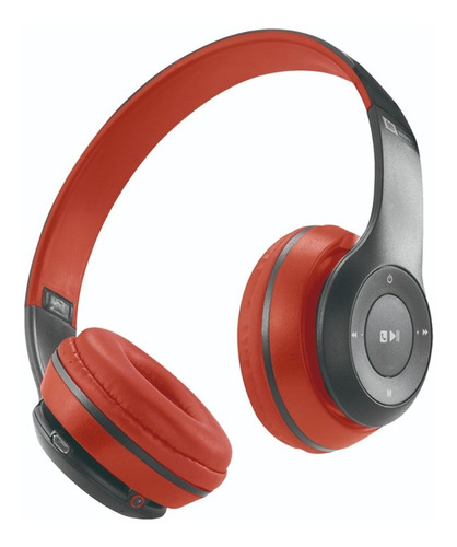 Audífonos Inalámbricos Bluetooth Over Ear  Rojo Mlab