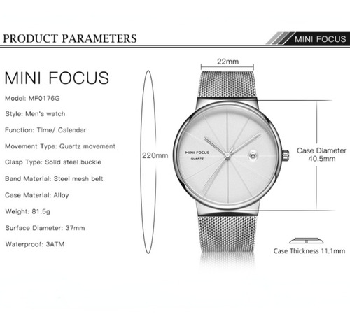 Mini Focus Men Relógios De Quartzo Ultrafinos Simples Cor Da Correia Rose