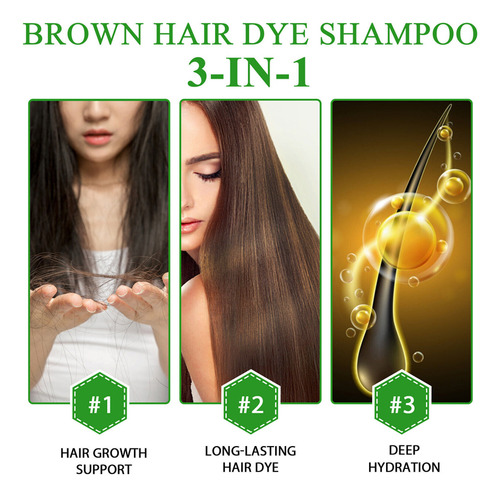 Champú A Base De Hierbas Naturales Para El Cabello, Tinte Pe