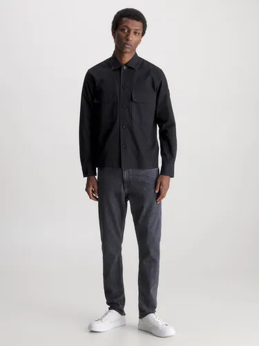 Sobrecamisa De Sarga Negro Calvin Klein