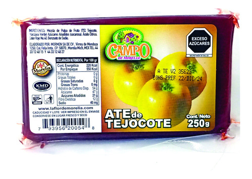 Ate De Tejocote Campo De Morelia  250 Grs.