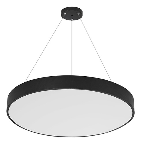 Lámpara Led Circular Negro 50w/60cms Luz Fría