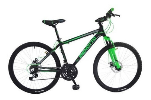 Bicicleta Benotto Xc-5000 Alum R26 21v Sunrace Ddm Negra Med