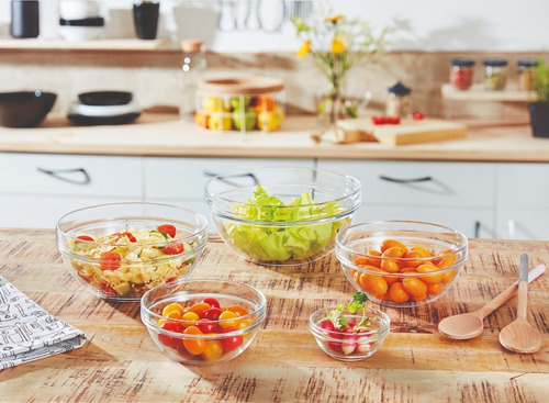 Apilable 26 Bowl De Cocina Tazon Ensaladera Vidrio Frances