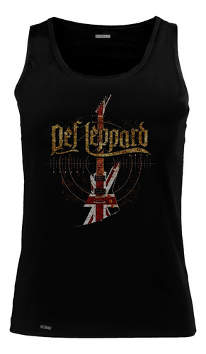 Camiseta Esqueleto Def Leppard Guitarra Banda Rock Sbo