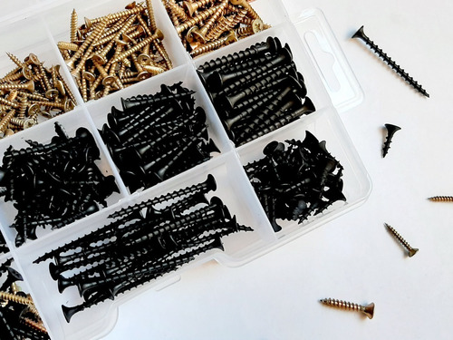 Kit Tornillos Aguja Madera Gavetero Surtido 525 Unid Surtido