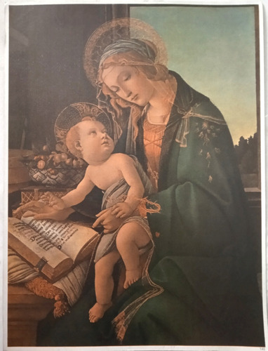 Poster De La Virgen Del Libro De Botticelli 43 Cm X 32 Cm