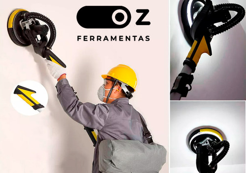 Lixadeira Parede Teto 750w C/led Com Lixas