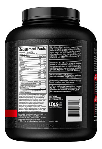 Imagen 2 de 2 de Muscletech Nitro Tech Whey Protein Proteina 4 Lb Cookies & Cream