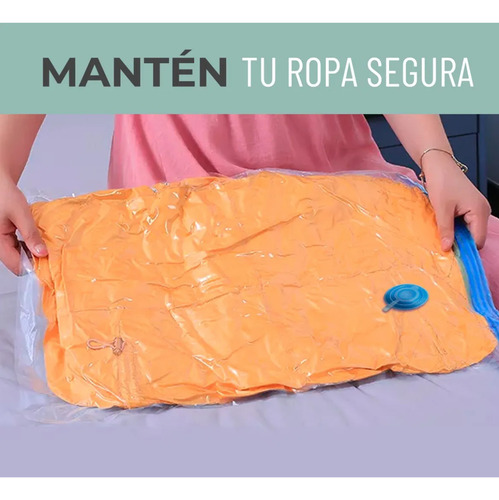X5 Bolsas Vacio Compresion Bolsa Guardar Ropa 70x100 + Bomba