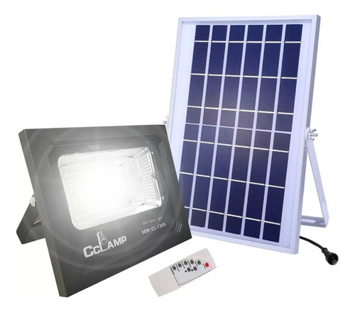 Reflector Lampara Led Panel Solar Exterior 50w Recargable