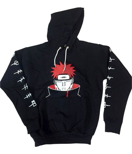 Buzo Hoodie Tendo Pain Naruto Estampa En Mangas