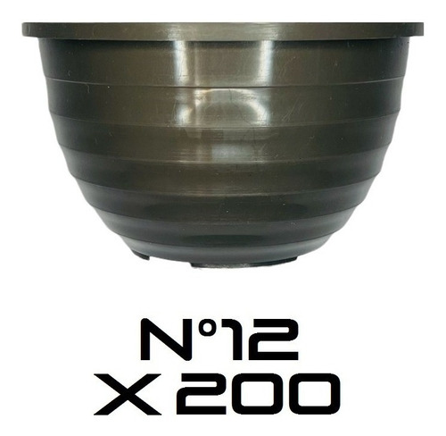 200 Macetas Bowl N° 12  Colgante Negro Plastico Bols