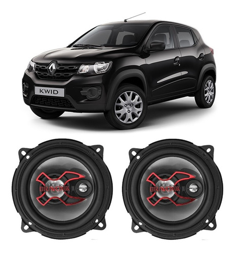 Alto Falante Bravox Renault Kwid 2017 A 2021 100w Automotivo