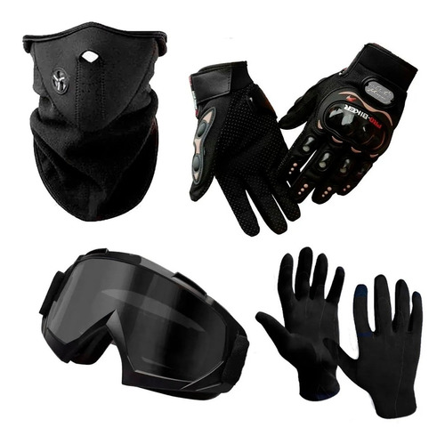 Kit Guantes Antiparras Cross Enduro Atv Biker Fas Motos!