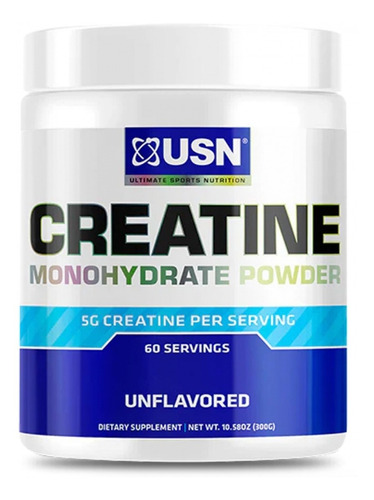 Creatina Monohidratada Usn 300 Gr 60 Servicios