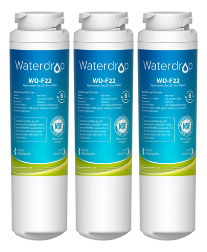 Filtro De Agua Para Refrigerador Ge Mswf 3 Paquetes