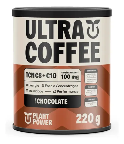 Suplemento Ultracoffee Chocolate Plant Power 220g