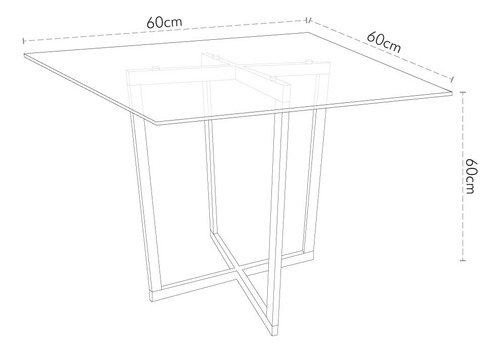 Mesa Lateral Diseño Moderno En Forma Cuadrada
