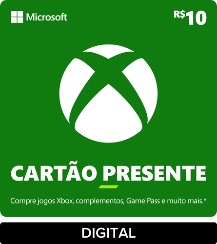 Xbox Cartão Presente R$ 10 Gift card (Digital)