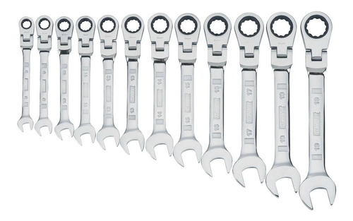 Imagen 1 de 5 de Juego Llaves Combinadas Mixtas 12 Piezas Dewalt Dwmt19229