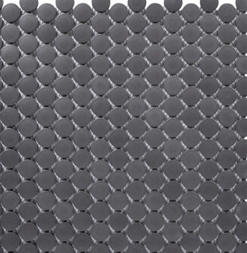 Mosaico Malla Penny Gris-negro Piso Pared Antiresbalante