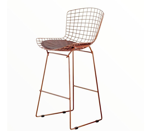 Pack X 3 - Banqueta Taburete Bertoia Cobre + Almohadón