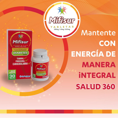 Mifisur Suplemento Vitaminas B B1 B6 B12 Sydenham Bote C/30 Sabor Sin Sabor