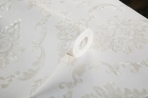 Imagen 8 de 8 de Papel Tapiz Estilo Damasco Europeo Textura Pared Elegante
