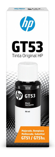 Botella De Tinta Hp Gt53 Negro 90 Ml Reemplazo Gt51 Origina