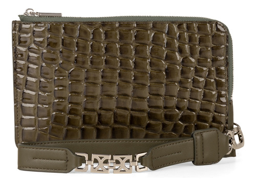 Cartera Cierre Sencillo Cloe Racso Mediano Color Verde