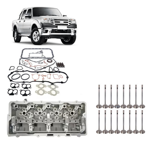 Cabeçote Ford Ranger 3.0 16v Diesel C/valvulas Jogo Juntas