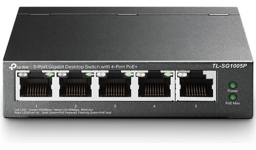 Switch Tp-link Gigabit Ethernet Tl-sg1005p 5 Puertos 10gbit
