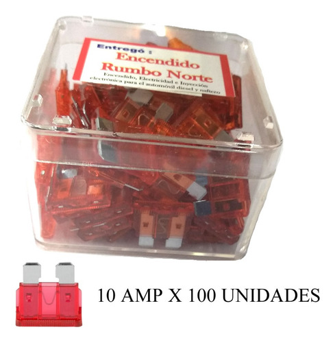 Pack X 100 Unidades Fusibles Ficha 10, 15, 20, 25, 30 Amp 