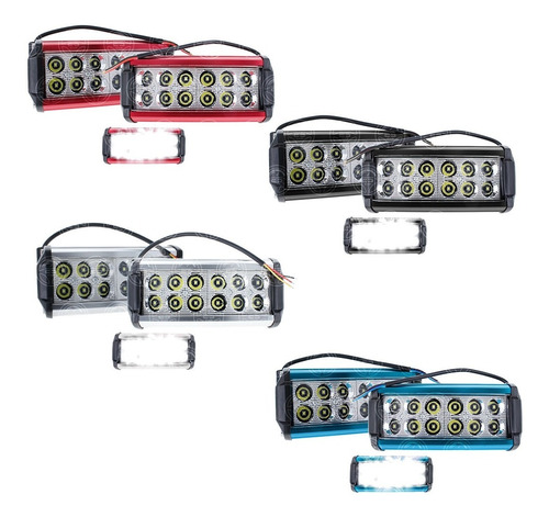 Par Faros Barra 12 Leds Dually Con Estrobo 4x4 Jeep 36w