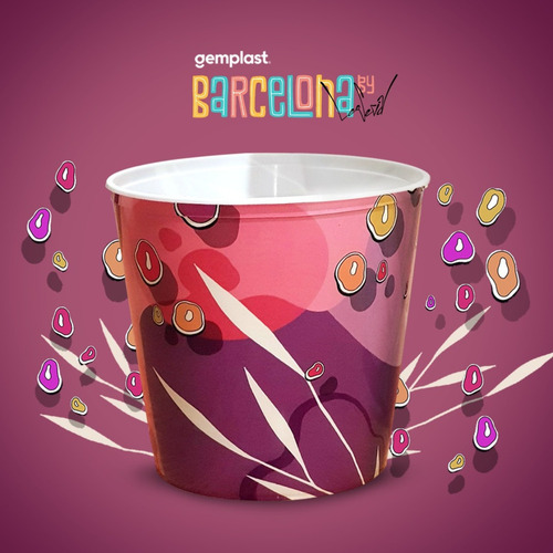 Maceta Plastica Con Diseños Numero 18 Cm Barcelona