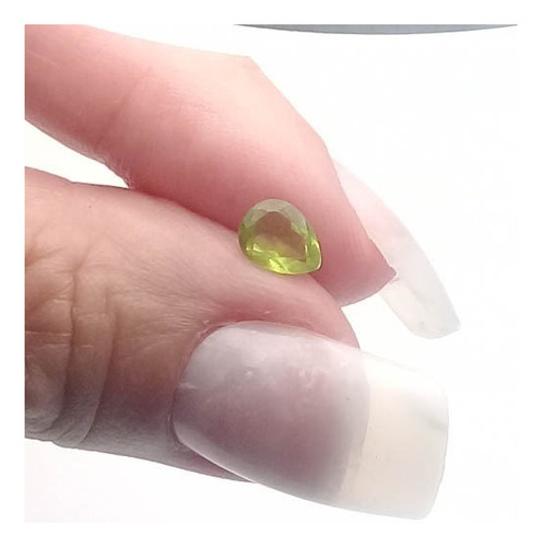 Peridoto 0.830 Cts Gota 6x5 Mm Pedra Preciosa A Verde Translucido Cor Forte Pedra Preciosa Extra Da Bahia Garantia Eterna