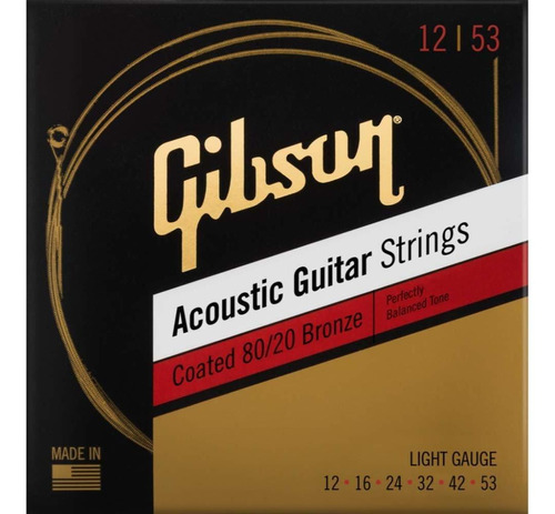 Gibson Cuerda Para Guitarra Acustica 80 20 Bronce