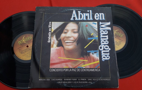 Abril En Managua Vinilo 2 Lp Excelente Chico Buarque Mercede