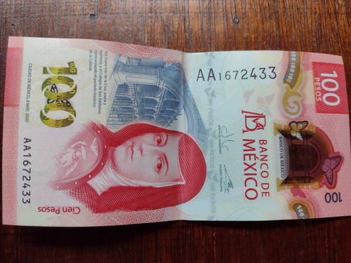 Billete De $100 Pesos Mexicanos Serie Aa1672433