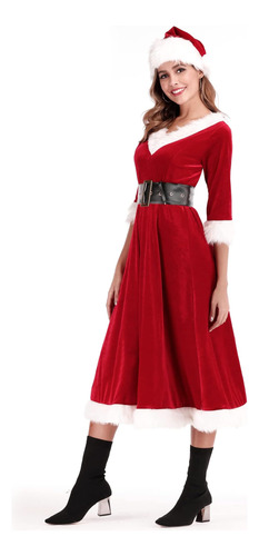 Soyoekbt Disfraz De Santa Claus Para Mujer Vestido Largo De 