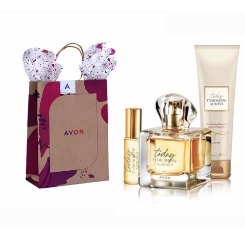 Set X3 Today Avon | Perfume 50ml, Mini Perfume 15ml Y Crema