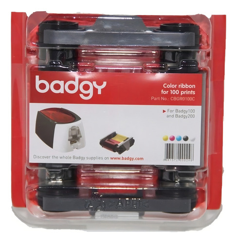 6 Cintas Ribbon Color Evolis Badgy 100 200 Cbgr0100c 100 Img