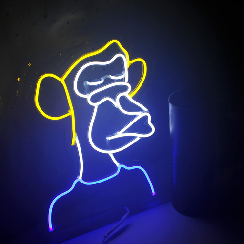 Letrero Neon Mono Para Decoracion Pared Iluminado Bar Casa *