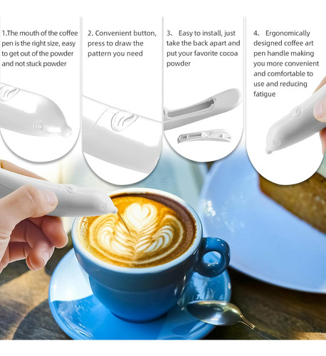 Bolígrafo Eléctrico Latte Art Pen Para Tallar Café Y Especia